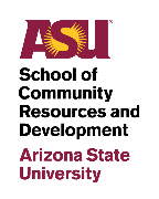 ASU, Watts College, School of Community Resources and Development Logo